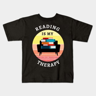 Reading Is My Therapy Kids T-Shirt